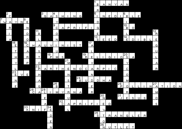 Fig Crossword Puzzle Solution