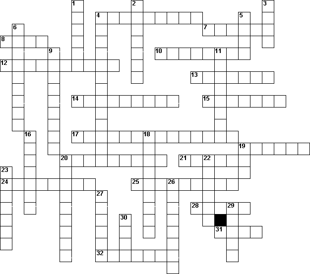Adaptations Crossword Version 2
